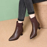 Clara - Bottes à plateforme en Cuir