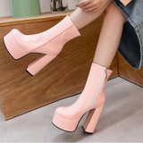 Carina - Bottes à plateforme super haute avec charme et confiance