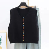 Maribela - Gilet en Maille avec Boutons
