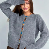 Nicole - Cardigan avec Détail de Boutons