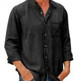 Chemise - Mélange de Denim Long