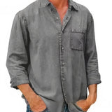 Chemise - Mélange de Denim Long