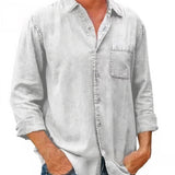 Chemise - Mélange de Denim Long
