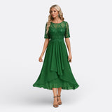 Mariana - Robe en Dentelle à Manches Courtes