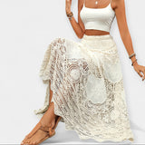 Jupe midi en dentelle