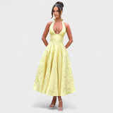 Halina - Robe midi avec corset