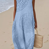 Ana - Robe Maxi Sans Manches Texturée