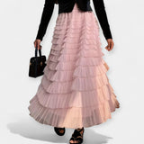 Jupe Élégante avec Détail en Tulle
