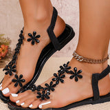 Sandales Décontracté Fleur Plat