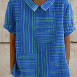 Mara - Chemise Géométrique Rayée