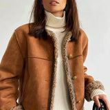 Rosália - Manteau en cuir avec boutons