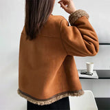 Rosália - Manteau en cuir avec boutons