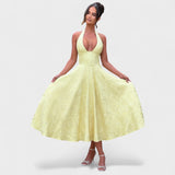 Halina - Robe midi avec corset