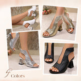 Sandales Femme Élégant Bout Ouvert Talon Bloc Sangle Réglable