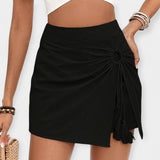 Shorts Taille Haute avec Jupe