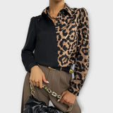 Valentina - Blouse à imprimé léopard simple
