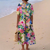 Paula - Robe Florale en Aquarelle
