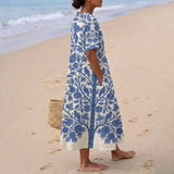 Esmeralda - Robe Bleue Brodée