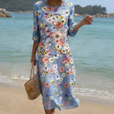 Mel - Robe Midi Confortable et Élégante