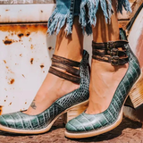 Ginevra - Chaussures à talons hauts avec multiples lanières et semelle épaisse