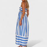 Isabel - Robe longue à rayures