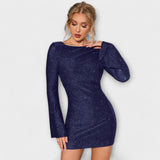 Robe à paillettes dos nu