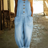 Graça - Combinaison en Denim Lavé Vintage