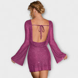 Robe à paillettes dos nu