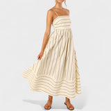 Isabel - Robe longue à rayures