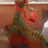Aria - Robe Maxi Imprimée Abstraite